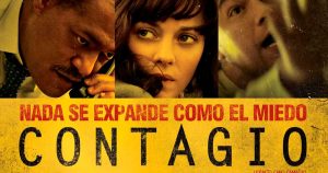 Diseño de Poster con bacterias y hongos para promocionar película Contagion
